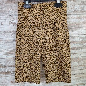 BP Tan Leopard Print Biker Short